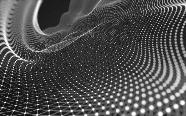 Çokgen alanı düşük Poli koyu arka plan, 3d render