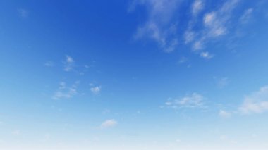 Bulutlu gökyüzü mavi arka plan, 3d çizim