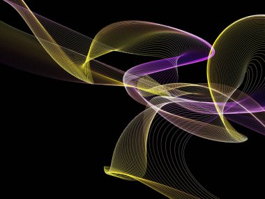 Bir parlayan ile koyu arka plan soyut dalgalar