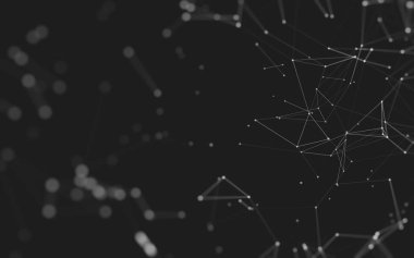 Çokgen alanı düşük Poli koyu arka plan, 3d render