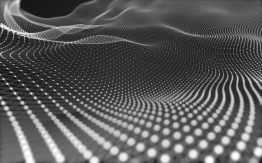 Çokgen alanı düşük Poli koyu arka plan, 3d render