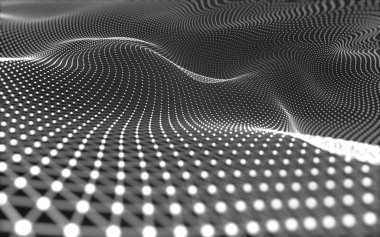 Çokgen alanı düşük Poli koyu arka plan, 3d render