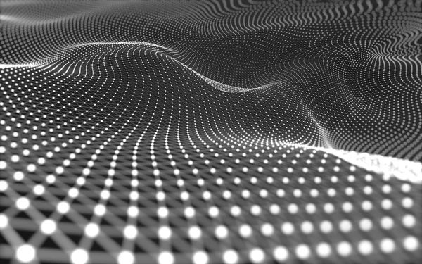 Çokgen alanı düşük Poli koyu arka plan, 3d render