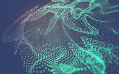 Çokgen alanı düşük Poli koyu arka plan, 3d render