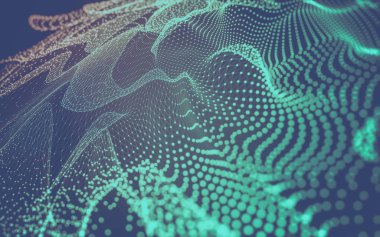 Çokgen alanı düşük Poli koyu arka plan, 3d render