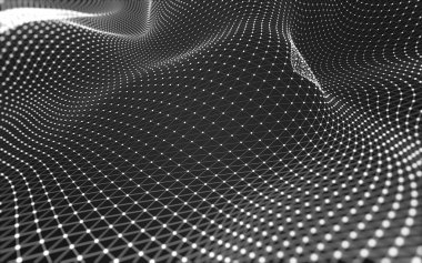 Çokgen alanı düşük Poli koyu arka plan, 3d render