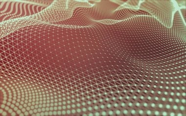 Çokgen alanı düşük Poli koyu arka plan, 3d render