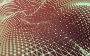 Çokgen alanı düşük Poli koyu arka plan, 3d render