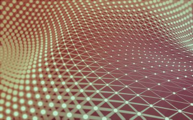 Çokgen alanı düşük Poli koyu arka plan, 3d render