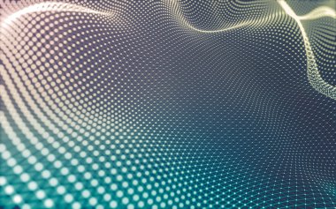 Çokgen alanı düşük Poli koyu arka plan, 3d render