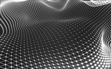 Çokgen alanı düşük Poli koyu arka plan, 3d render