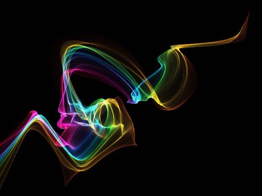 Bir parlayan ile koyu arka plan soyut dalgalar