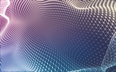 Çokgen alanı düşük Poli koyu arka plan, 3d render