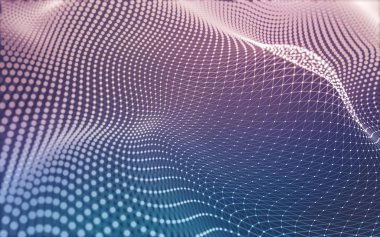 Çokgen alanı düşük Poli koyu arka plan, 3d render