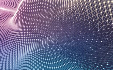 Çokgen alanı düşük Poli koyu arka plan, 3d render