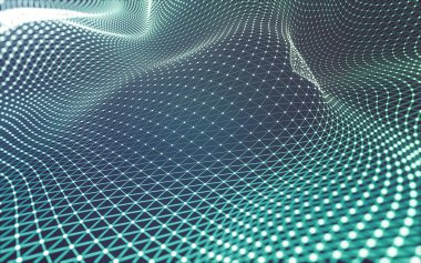 Çokgen alanı düşük Poli koyu arka plan, 3d render