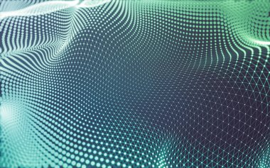 Çokgen alanı düşük Poli koyu arka plan, 3d render