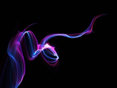 Bir parlayan ile koyu arka plan soyut dalgalar