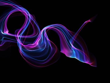 Bir parlayan ile koyu arka plan soyut dalgalar