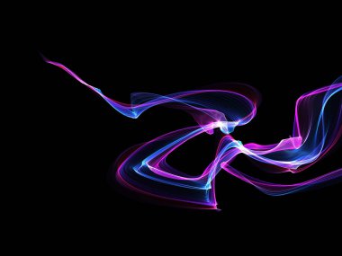 Bir parlayan ile koyu arka plan soyut dalgalar