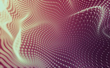 Çokgen alanı düşük Poli koyu arka plan, 3d render