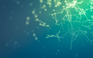 Çokgen alanı düşük Poli koyu arka plan, 3d render