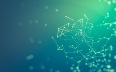 Çokgen alanı düşük Poli koyu arka plan, 3d render