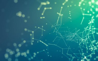 Çokgen alanı düşük Poli koyu arka plan, 3d render