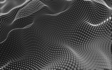 Çokgen alanı düşük Poli koyu arka plan, 3d render