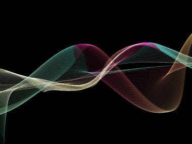 Bir parlayan ile koyu arka plan soyut dalgalar