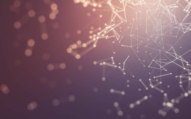 Çokgen alanı düşük Poli koyu arka plan, 3d render