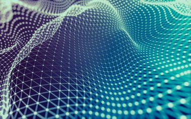 Çokgen alanı düşük Poli koyu arka plan, 3d render