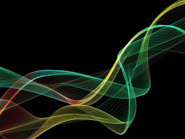 Bir parlayan ile koyu arka plan soyut dalgalar