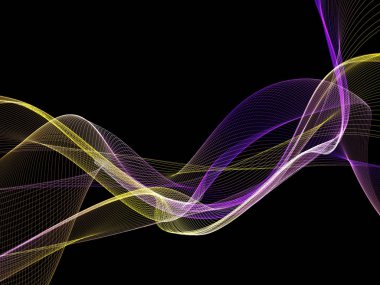 Bir parlayan ile koyu arka plan soyut dalgalar