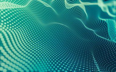 Çokgen alanı düşük Poli koyu arka plan, 3d render