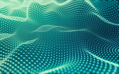 Çokgen alanı düşük Poli koyu arka plan, 3d render