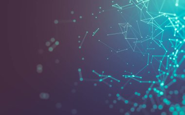 Çokgen alanı düşük Poli koyu arka plan, 3d render