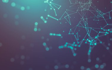 Çokgen alanı düşük Poli koyu arka plan, 3d render