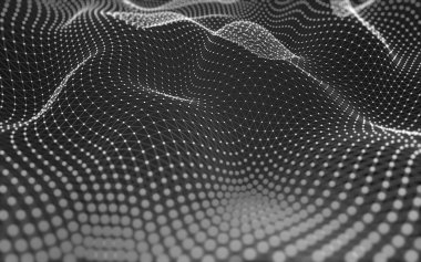 Çokgen alanı düşük Poli koyu arka plan, 3d render