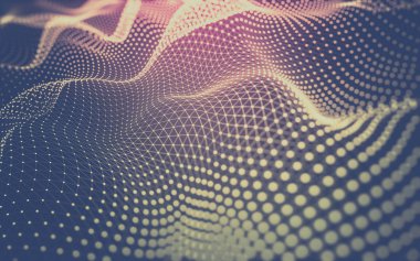 Çokgen alanı düşük Poli koyu arka plan, 3d render