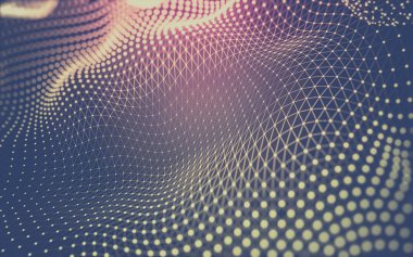 Çokgen alanı düşük Poli koyu arka plan, 3d render