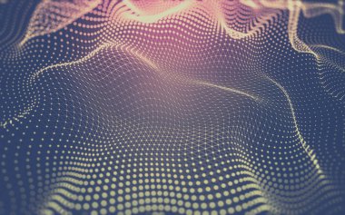 Çokgen alanı düşük Poli koyu arka plan, 3d render