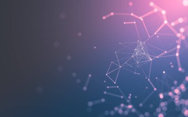 Çokgen alanı düşük Poli koyu arka plan, 3d render