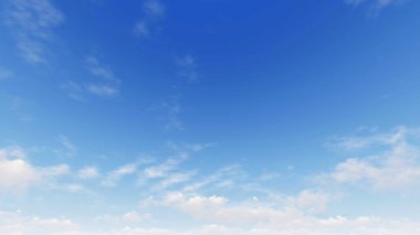 Bulutlu gökyüzü mavi arka plan, 3d çizim