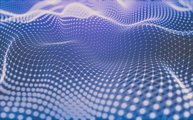 Çokgen alanı düşük Poli koyu arka plan, 3d render