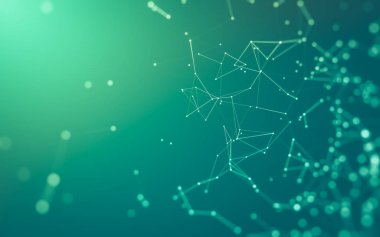 Çokgen alanı düşük Poli koyu arka plan, 3d render