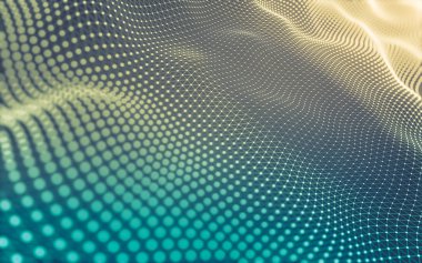 Çokgen alanı düşük Poli koyu arka plan, 3d render