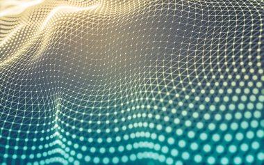 Çokgen alanı düşük Poli koyu arka plan, 3d render