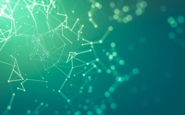 Çokgen alanı düşük Poli koyu arka plan, 3d render