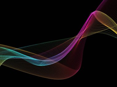 Bir parlayan ile koyu arka plan soyut dalgalar